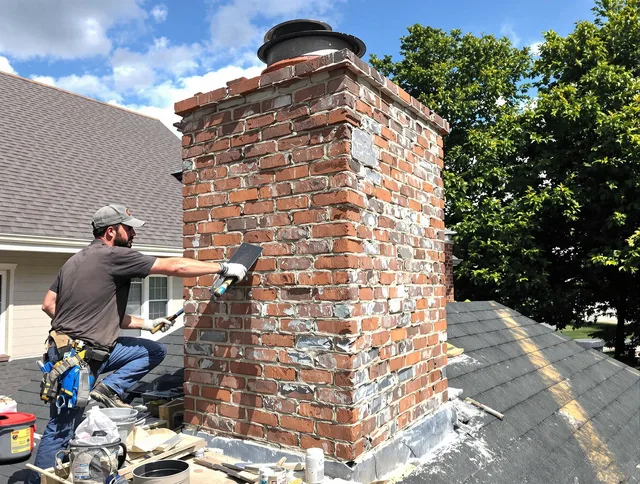 Completed chimney rebuild by Montebello Chimney Sweep in Montebello, CA