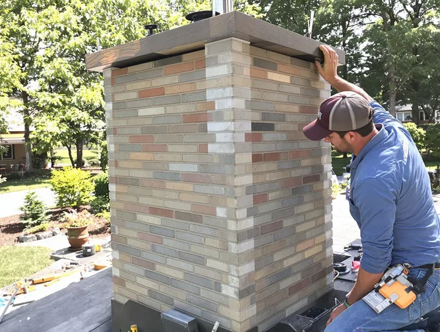 Montebello Chimney Sweep completing a modern chimney remodel in Montebello, CA