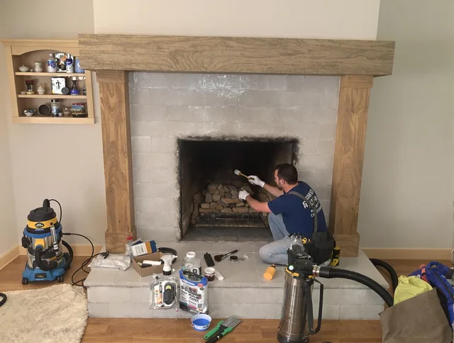 Detailed creosote removal process by Montebello Chimney Sweep in Montebello, CA