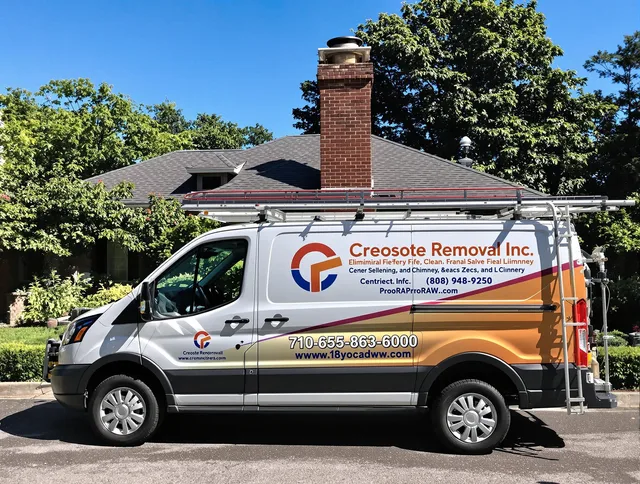 Montebello Chimney Sweep technician removing creosote safely in Montebello, CA